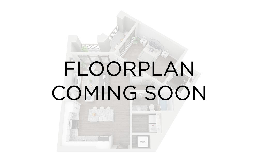 F-B7 - Studio floorplan layout with 1 bathroom and 641 square feet